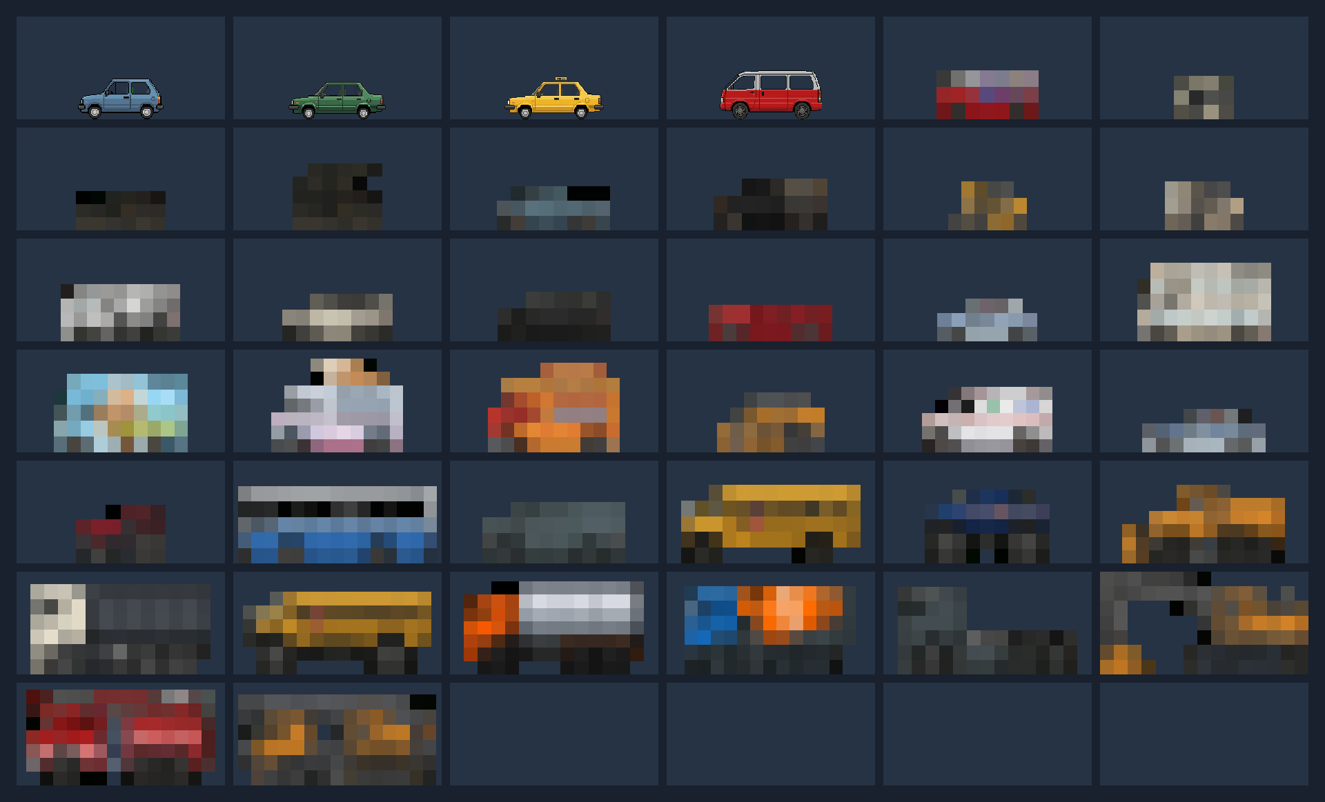 여러 종류의 차량을 모아둔 G&G Co. 차량 도감